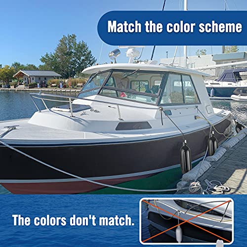 Image of Affordura Boat Fender 4 Pack Boat Bumpers Fenders with 4 Ropes