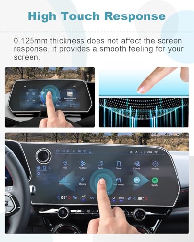 Image of CDEFG 4Pcs for 2024-2026 Chevy Blazer EV Screen Protector for Chevrolet Blazer EV 2026 2025 2024(17.7In Navi+11In Dash), 2024-2026 Blazer EV(LT /RS) Accessories Nano Screen Cover HD Clear