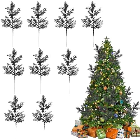 PAIKOE 10 PCS Glitter Feather Decorations Cover
