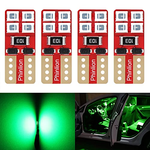 Bombillas LED verdes PHINLION T10 pack x4 miniatura 1