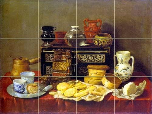 Tile Mural Sweets Still Life P. Antonio Kitchen Wall Backsplash Marble Ceramic