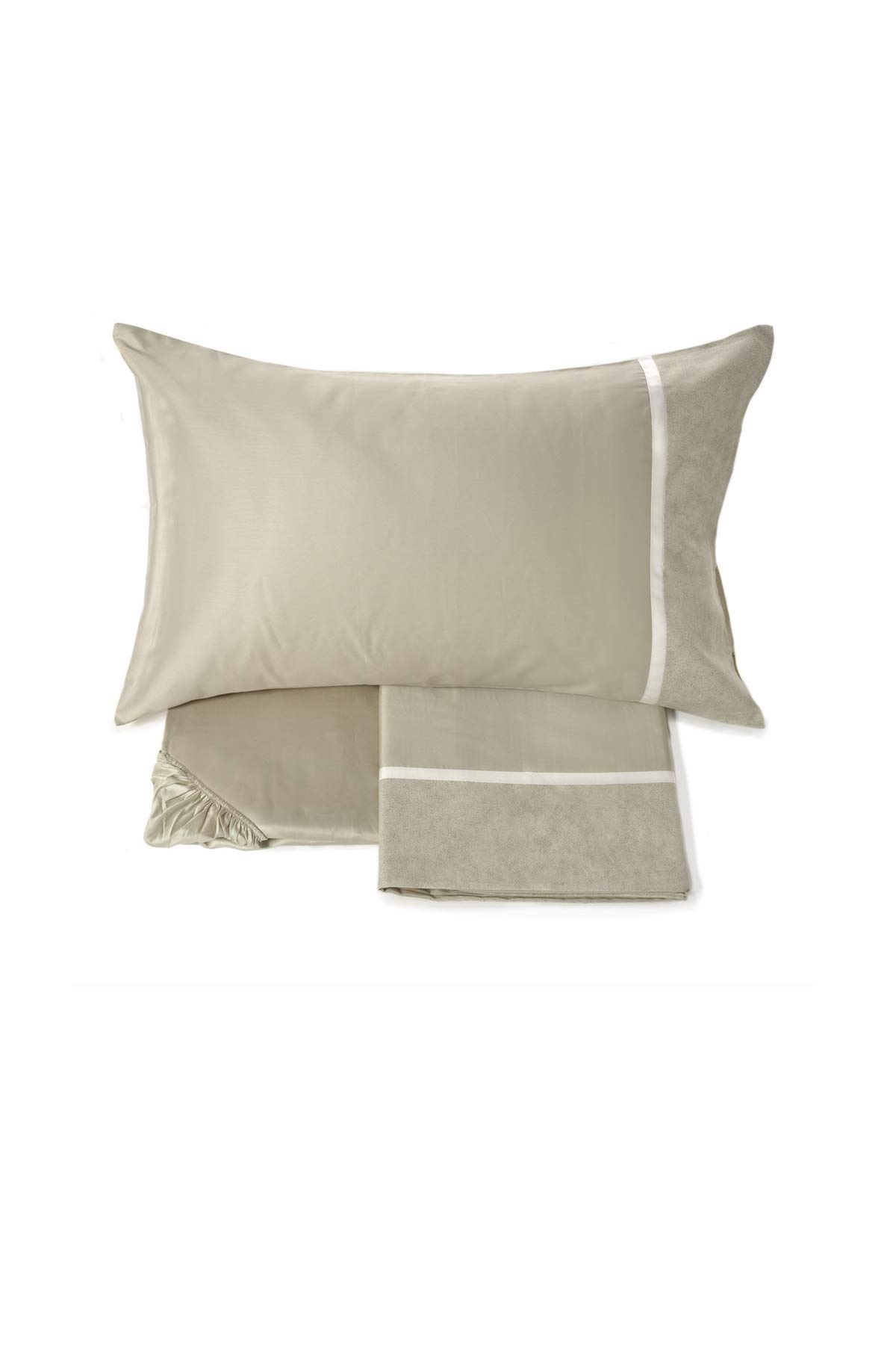 Lenzuolo Matrimoniale Flanella Galuchat Fazzini: Sopra 260x295, Sotto Con Angolo 180x200x30, 2 Federe