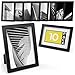 ARTEZA Picture Frames, 5 x 7 Inches, Pack of 10, Display Pictures, Wood Finish Frame and Pure Glass Front, Document and Certificate Frames for Wall