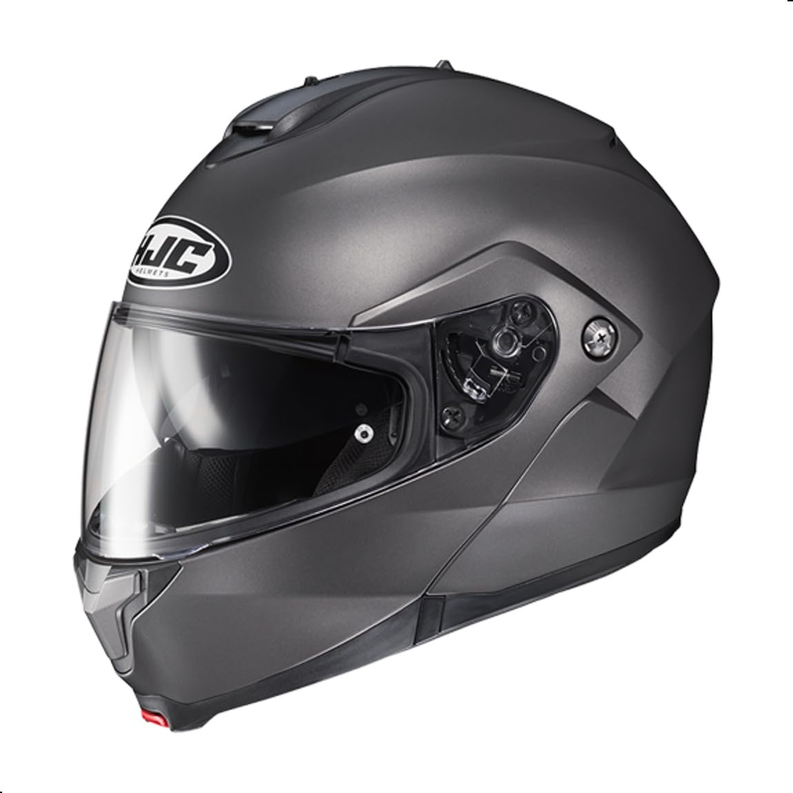 HJC C91 Solid Modular Motorcycle Helmet with HJ-17 Pinlock Shield, DOT Approved (Semi Flat Titanium, XX-Large)