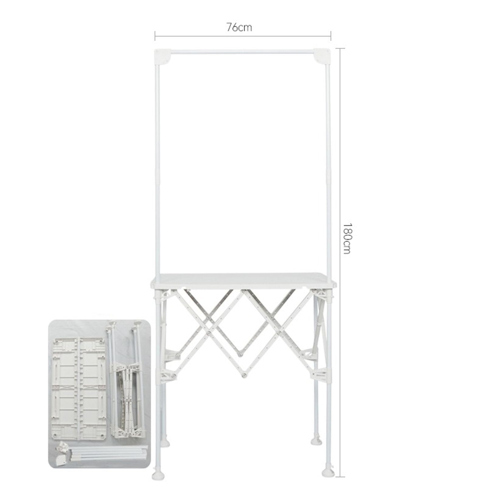 Mesa de mostrador portátil para ferias comerciales, quiosco publicitario con soporte para pancarta y escritorio para eventos para promoción móvil