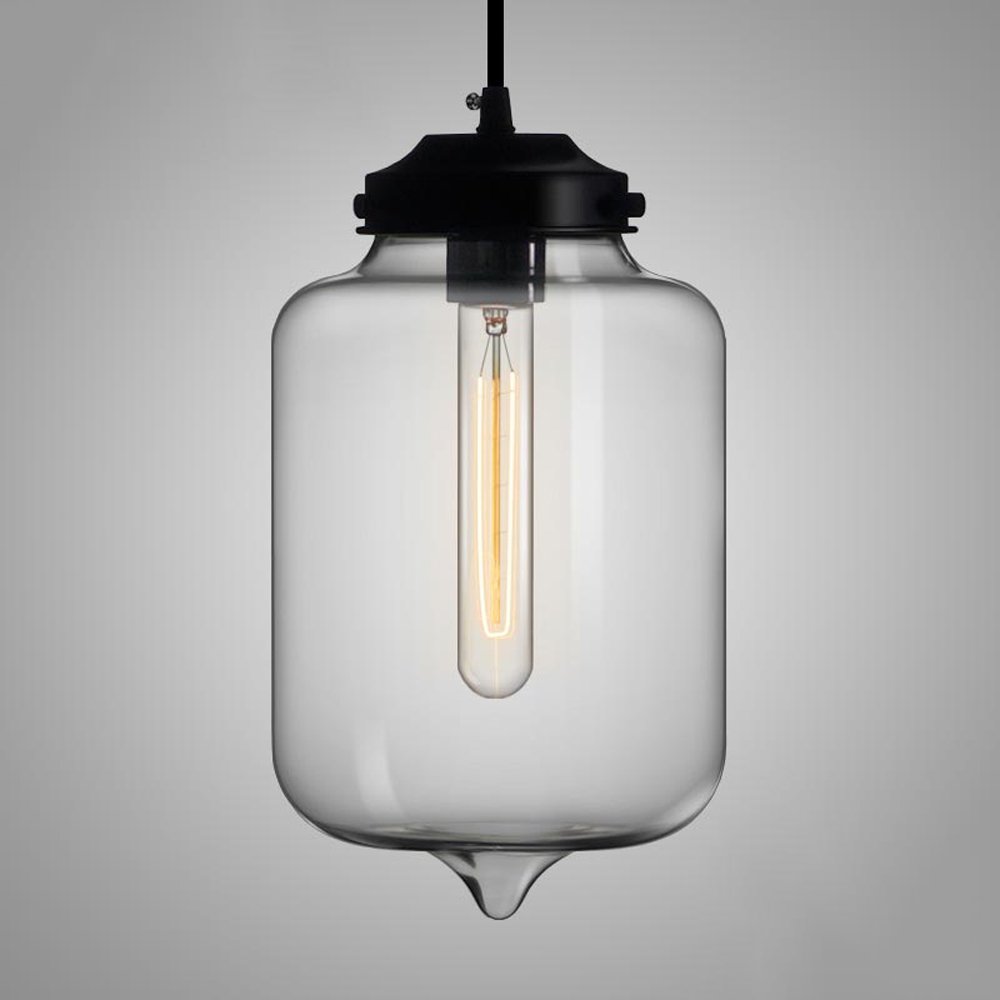Accesorio Edison de techo en vidrio transparente y diseño creativo moderno con base E27