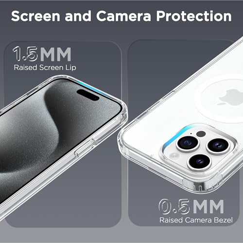 Image of CACOE Magnetic Case for iPhone 15 Pro 6.1 inch, Clear