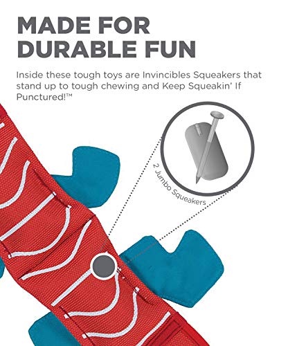 Brinquedos - Brinquedo Resistente para Cães Invincibles® Fire Biterz Salamandra Vermelho 2sqk
