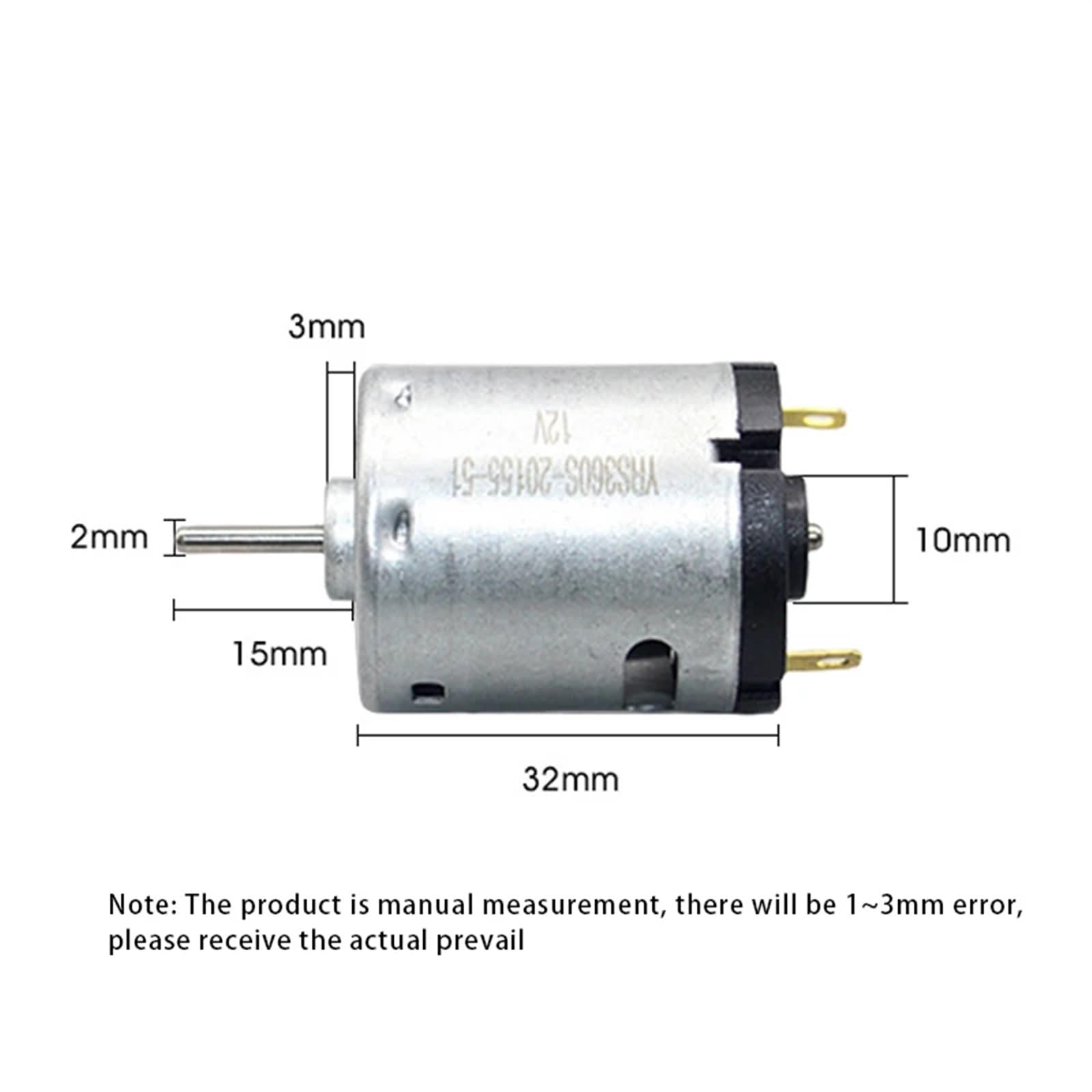 1 szt. RS360 12 V silnik 12000 obr./min szybki szczotka węglowa mikro silnik do zabawek DIY suszarki do włosów wentylatory elektryczne