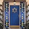 Happy hanukkah decorations indoor chanukah outdoor 12×71 inches blue hanukkah banners porch welcome sign for home front door wall party supplies decor  urban country home decor