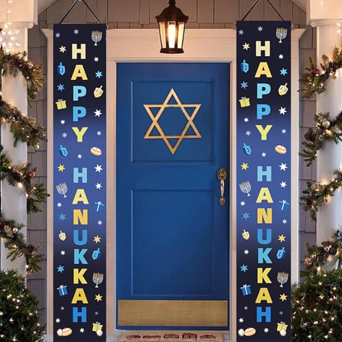 Happyhanukkahdecorationsindoorchanukahoutdoor12x71inchesbluehanukkahbannersporchwelcomesignforhomefrontdoorwallpartysuppliesdecor Urban Country Home Decor Happy hanukkah decorations indoor chanukah outdoor 12×71 inches blue hanukkah banners porch welcome sign for home front door wall party supplies decor urban country home decor