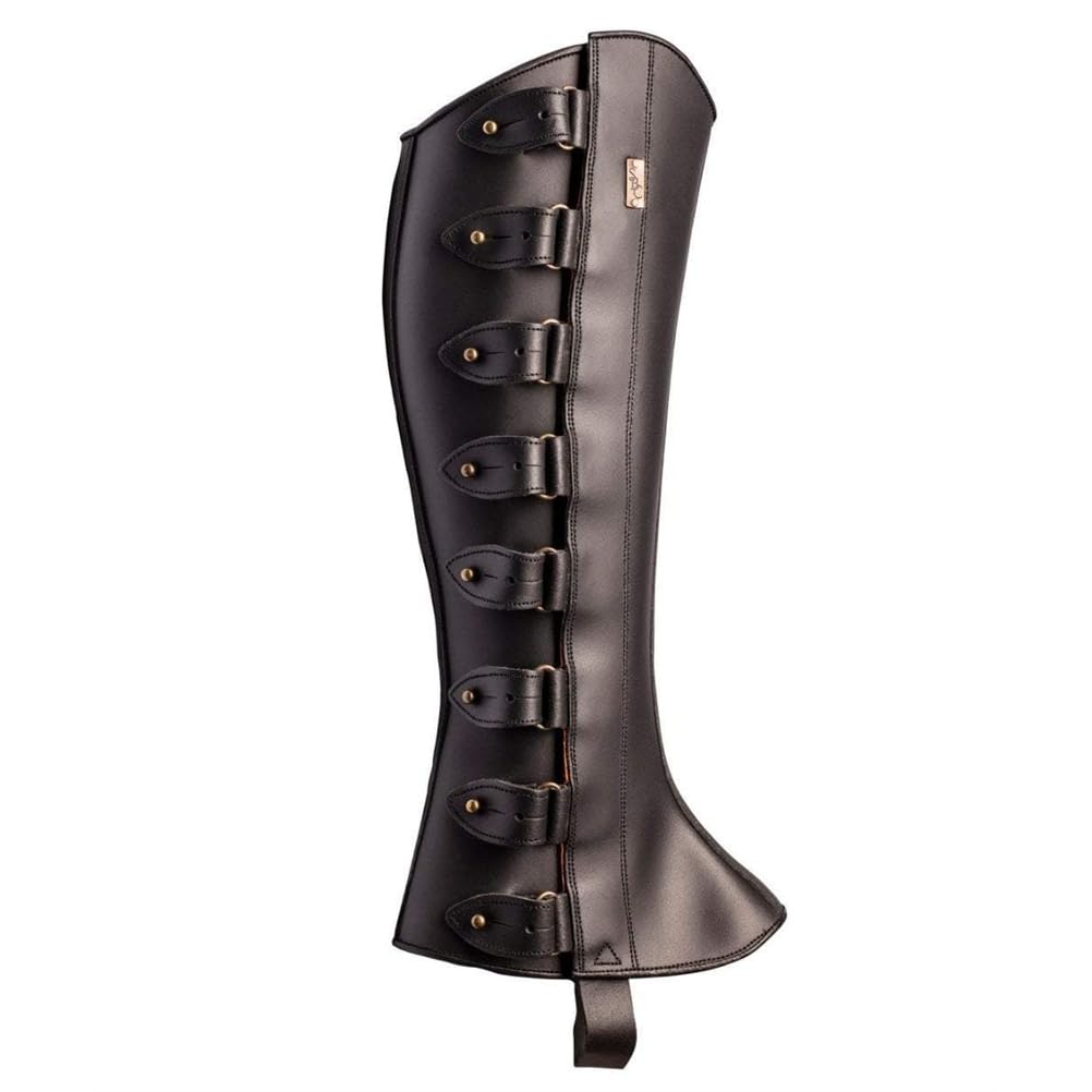 ORANDESIGNE Couvre-Bottes Pirates Hommes Jambe Viking Guêtres Médiévales Chevalier Guerrier Armure Jambières Renaissance Costume Accessoires Halloween