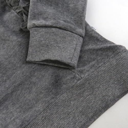 HonestBaby baby-girls 2-piece Velour Ruffle Front Sweatsuit 100% Organic Cotton for Infant Baby Girls4