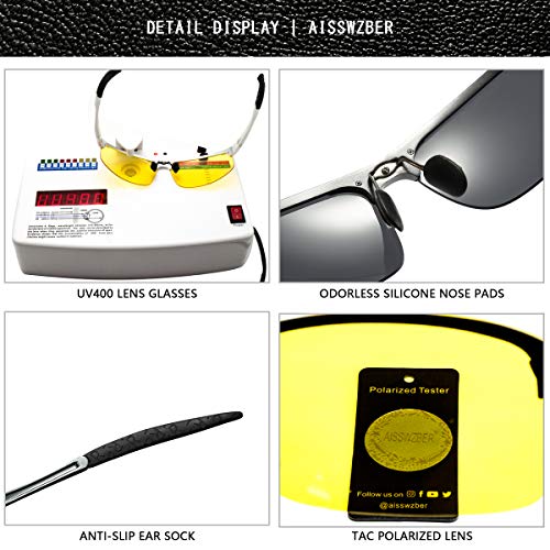 Image of Mens Sports Polarized Sunglasses Driving Metal Frame UV Protection Sunglasses For Men 8177