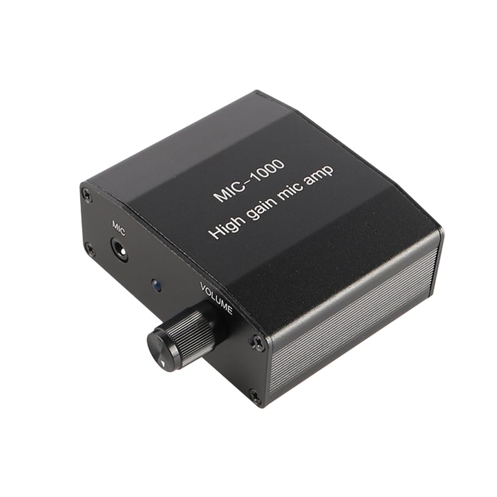 Kit d'amplificateur de Microphone préamplis Amplificateur de Son Micro avec Gain 1000x Ensemble d'accessoires Parfait pour l'enregistrement du Son en Direct et Les Applications de Diffusion