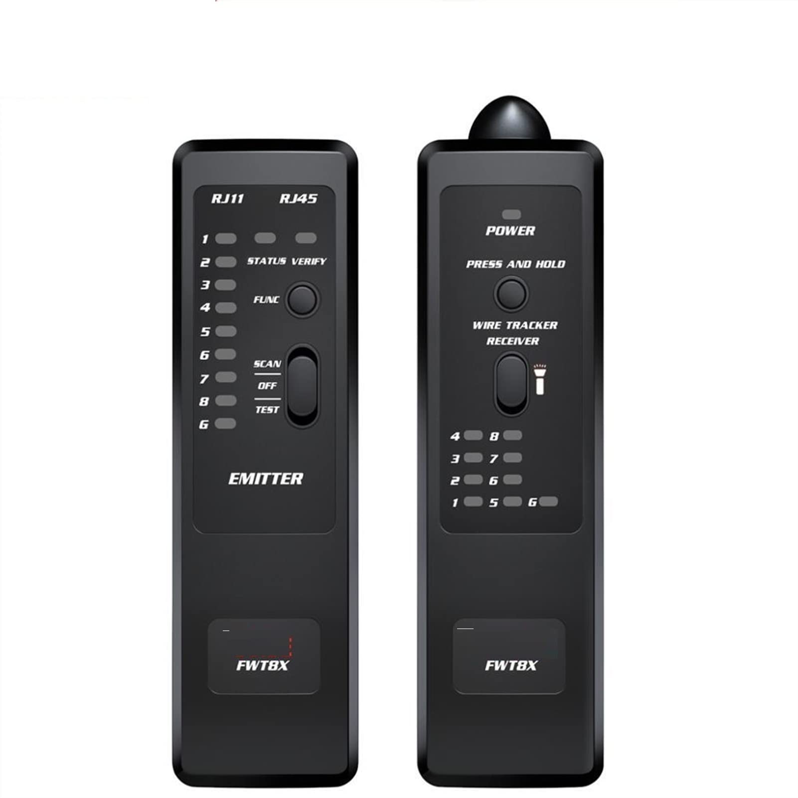 IDEQUY Fiber Cleaver FWT8X Dual Mode Network Wire Tracker Cable Toner RJ45 RJ11 Accurate Ethernet LAN Tracer Analyzer Detector Line Finder (Color : FWT8X)