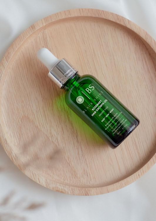 Black Shine Rosemary Oil for Hair Growth with Biotin, Nourishing Hair & Scalp Treatment, Strengthens Roots - Image 4