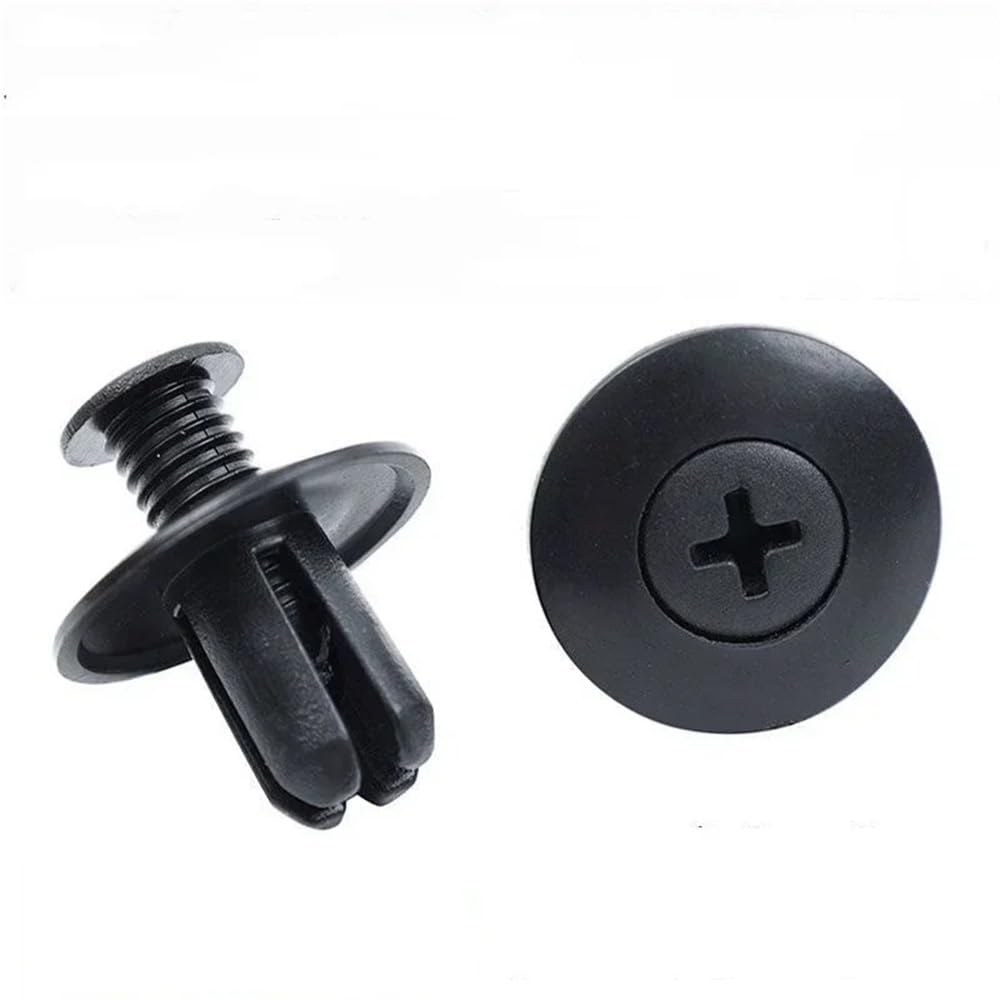 GLBMLMTHZP 10-200pcs 8mm Plastic Rivets Fasteners Screw Car Bumper Fender Black Rivet Fastener Clips Fit For Toyota