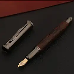 CANETA TINTEIRO PONTA FINA PENA 'MADEIRA' PREMIUM 0,5MM LUXO