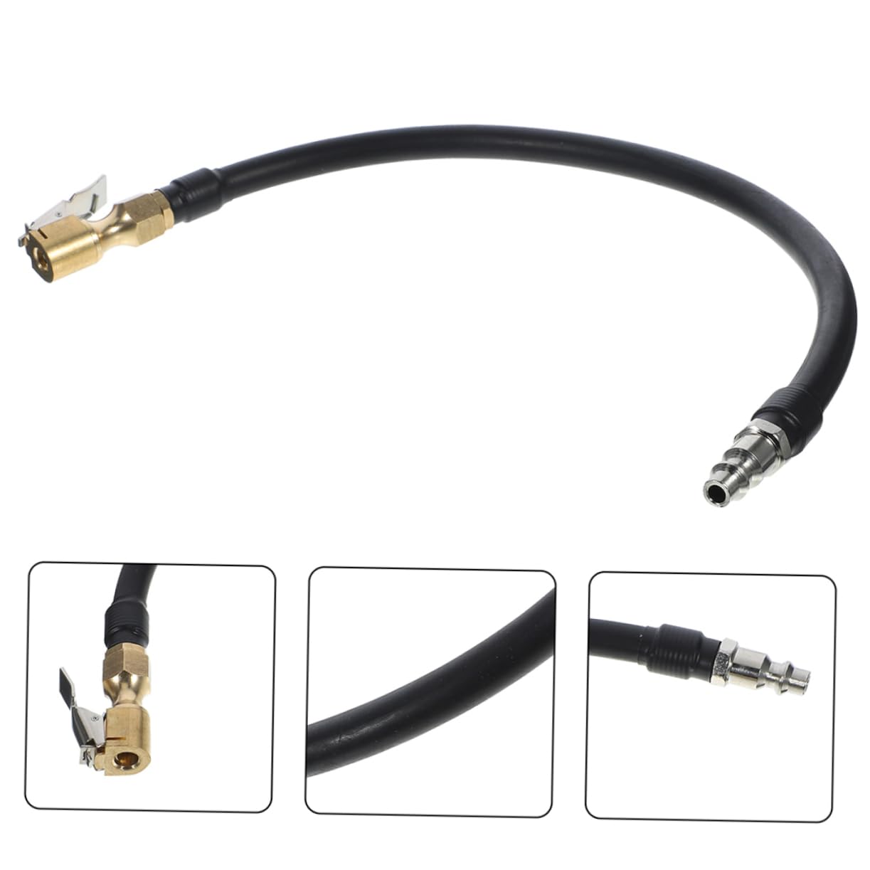 4stücke Tire Inflator Extension Tube Mit Verbesserter Dichtung Für Schnelle Reifenfüllung Langer Schlauch Kompatibel Mit Gängigen Luftkompressoren Und Stahlmaterial Für Hohe