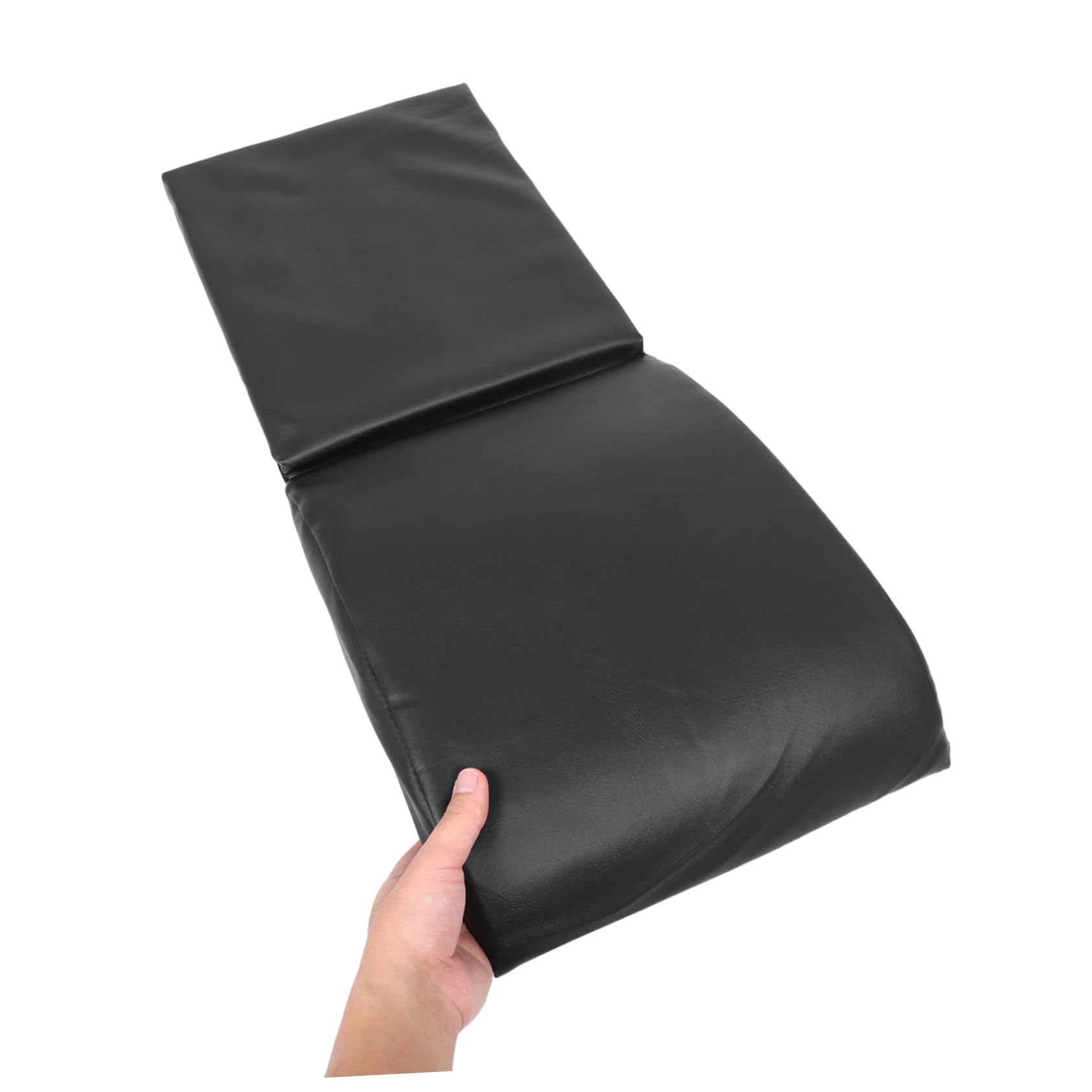 Faltbare Bauchmuskelmatte aus Baumwolle und Kunstleder, Schwarz
