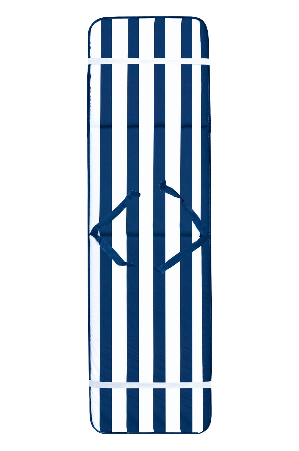 EmmeVi - Cojín para tumbona de salón, suave con rayas, cubre tumbona plegable, modelo CAIRO ENFAITADO AZUL