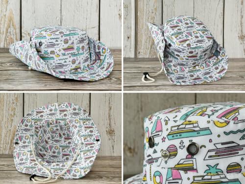 Image of Wide Brim Bucket Hat for Women Girl Men Boy