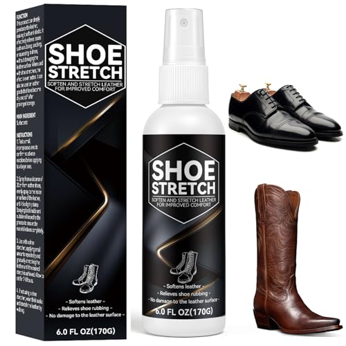 Shaeva Shoe Stretch Spray - Boot Stretcher Spray Relieves Tightness & Pinching, Leather Softener for Shoes with All Materials, Color Safe, 6 fl. Oz