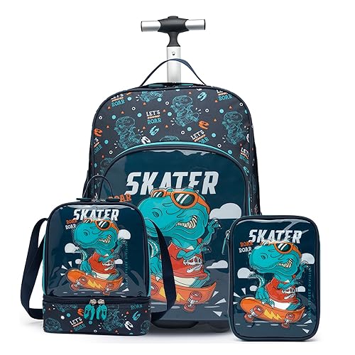 Kit Mochila Rodinhas Infantil Lancheira Estojo Escolar Espaçosa Viagem