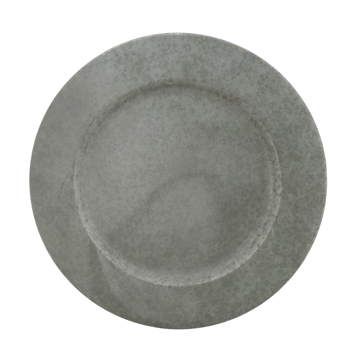212 Main SARO 13 in. Round Galvanized Metal Charger Plate Silver - Set of 4