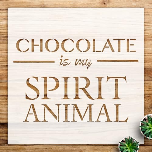 Chocolate Stencil Pattern for Wood Signs and Crafts, Reusable Mylar Template, Ideal for Home Decor and Creative Projects - Size A3 (11.7