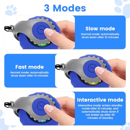 Jouet pour Chat, Jouet Balle Interactif pour Chat, Jouet Chats Intérieur, avec Queue Duveteuse, Balle Roulante Automatique pour Chats, Charg (Bleu-1pcs) – Image 4
