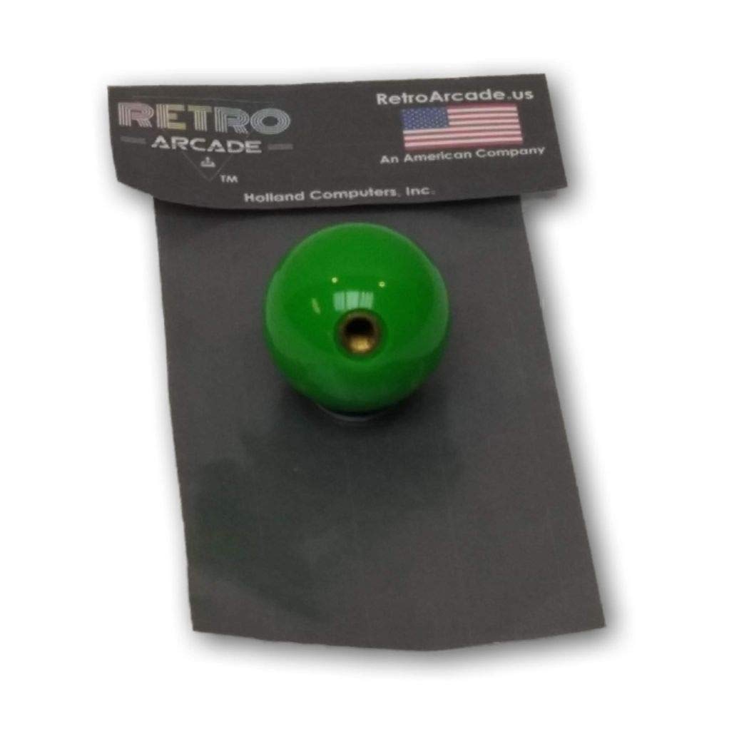Classic Arcade Joystick Ball Top - Green, by RetroArcade.us