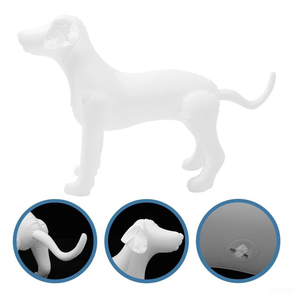 Mannequin Gonflable en PVC pour Animaux de Compagnie, Pieds réglables pour présentation Dynamique de vêtements (Blanc)