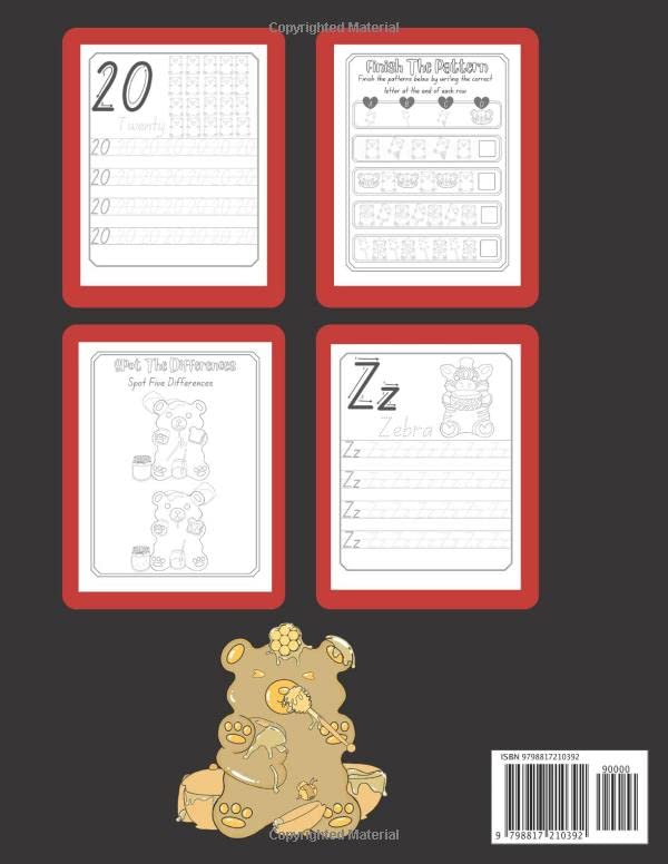 Gummy Bear Activity Book: Cute Alphabet and Number Learning Tool for Kids Ages 2 to 8 image 3
