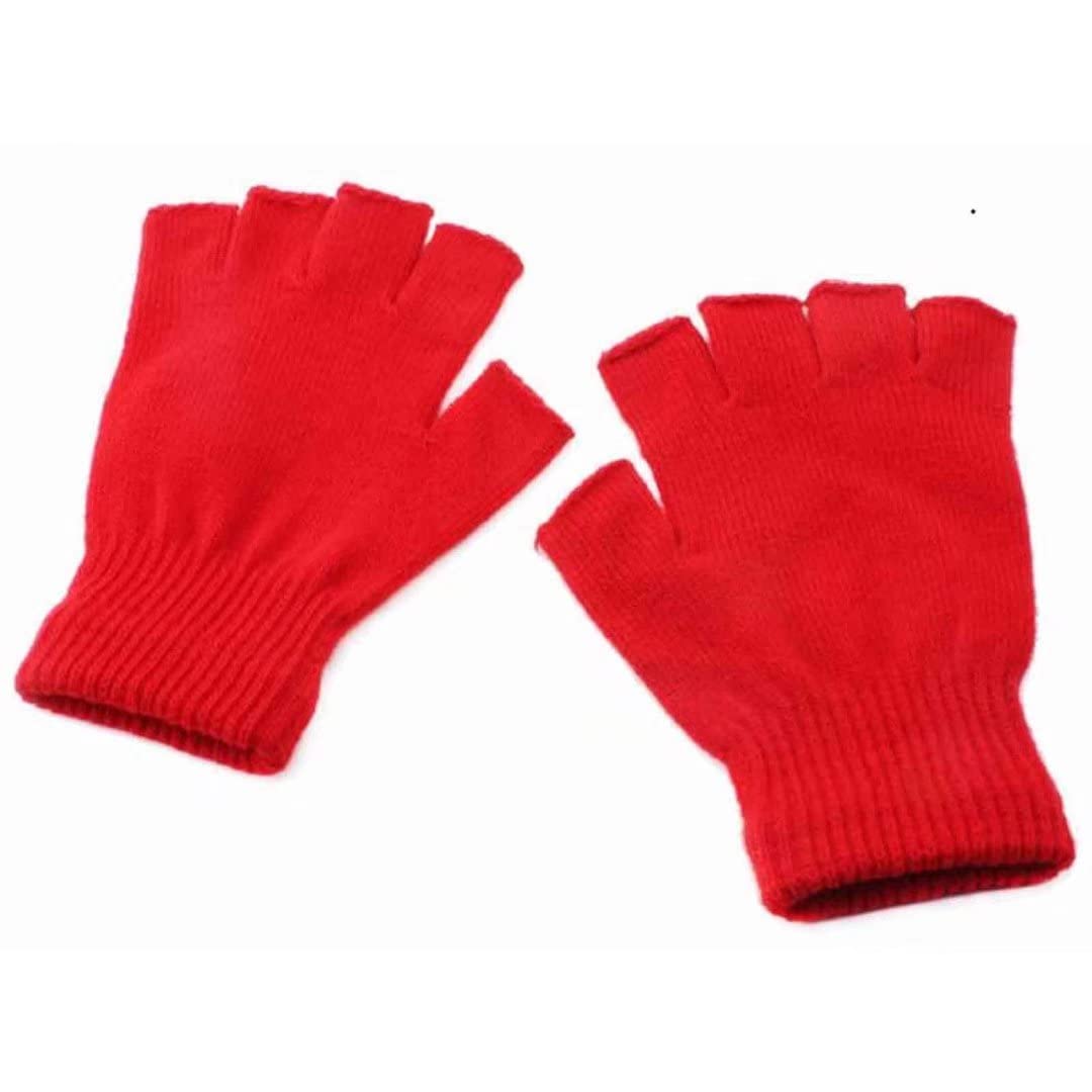 Fingerless GlovesHalf finger gloves winter warm knitted gloves men's and women's mittens