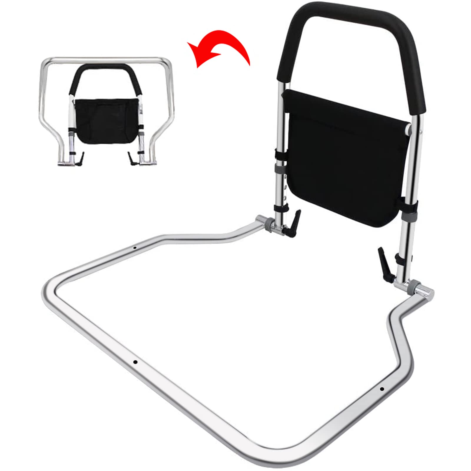 Bed Rails for Elderly Adults, Height Adjustable Bed Assist Rail with