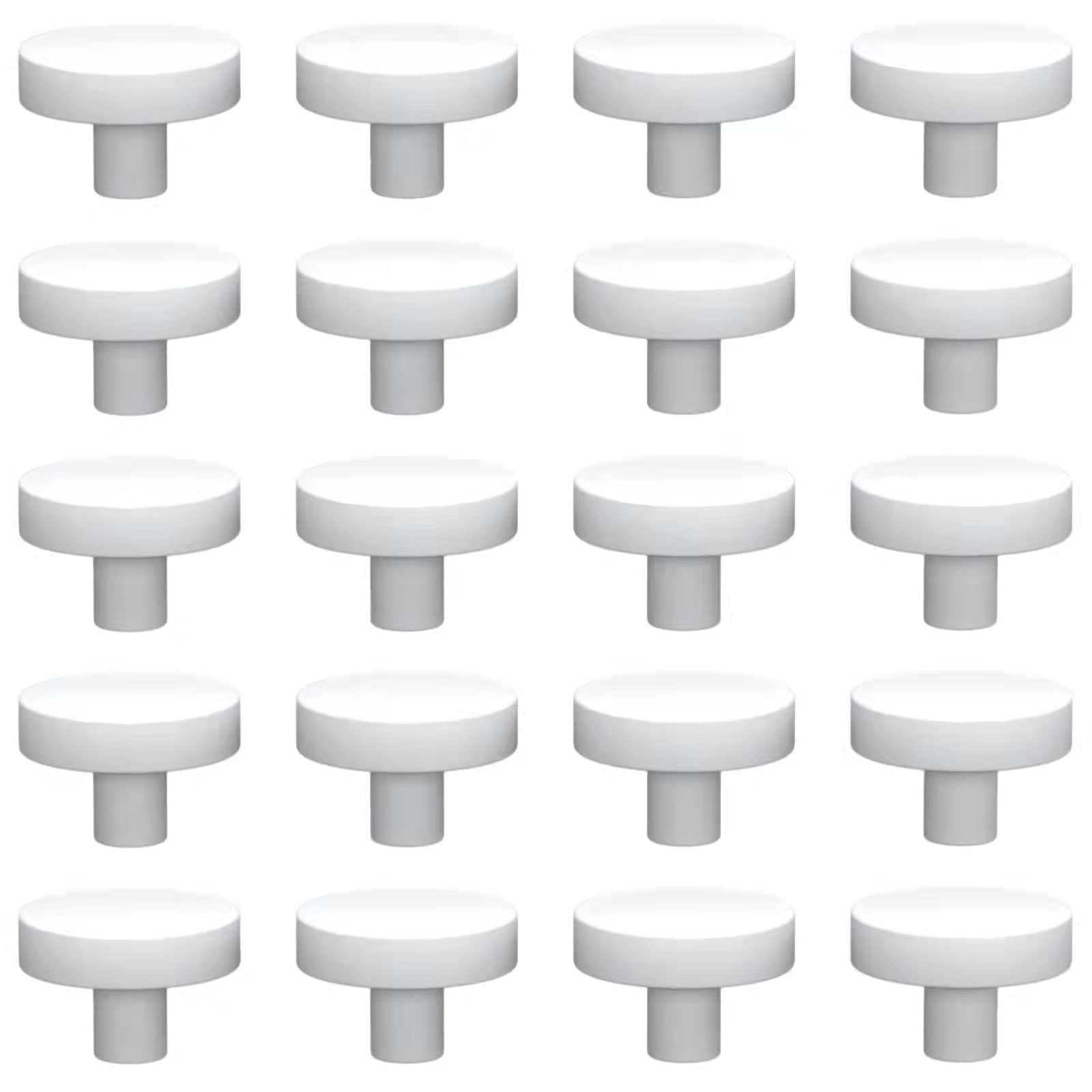 Ceramic White Coralline Coral frag Plugs Coral frag Base Round 20pc