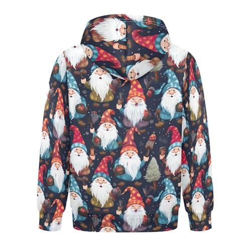 Kids Hoodies Sweaters Christmas Gnome Dwarfs Hooded Sweatshirts with Big Pockets for Boys Girls B04000032