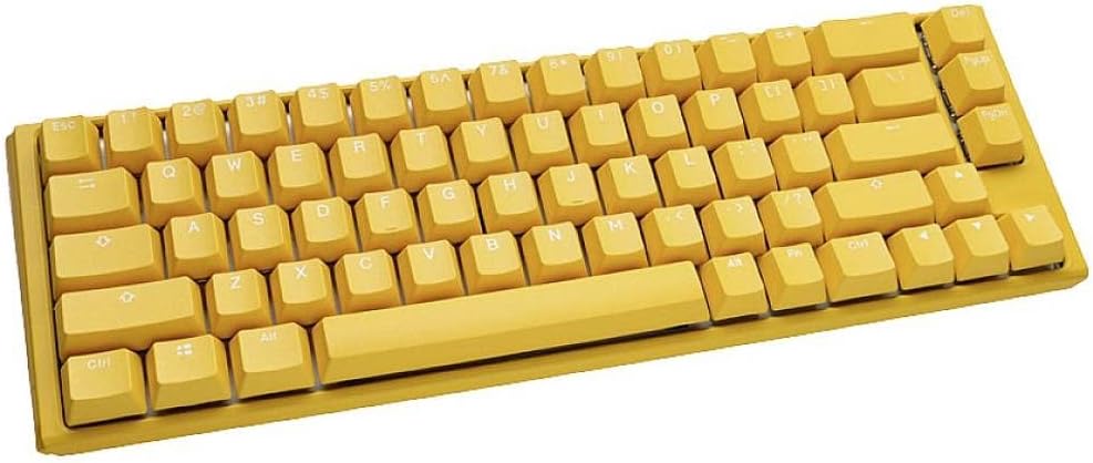 Ducky One 3 Yellow SF Gaming Tastatur - Teclado Gaming mecánico con diseño alemán, Completo, con interruptores Cherry MX Clear, Intercambiables en Caliente (zócalos Kailh) y Luces RGB