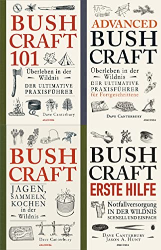 Dave Canterburys Bushcraft Band 1-4 plus 1 exklusives Postkartenset