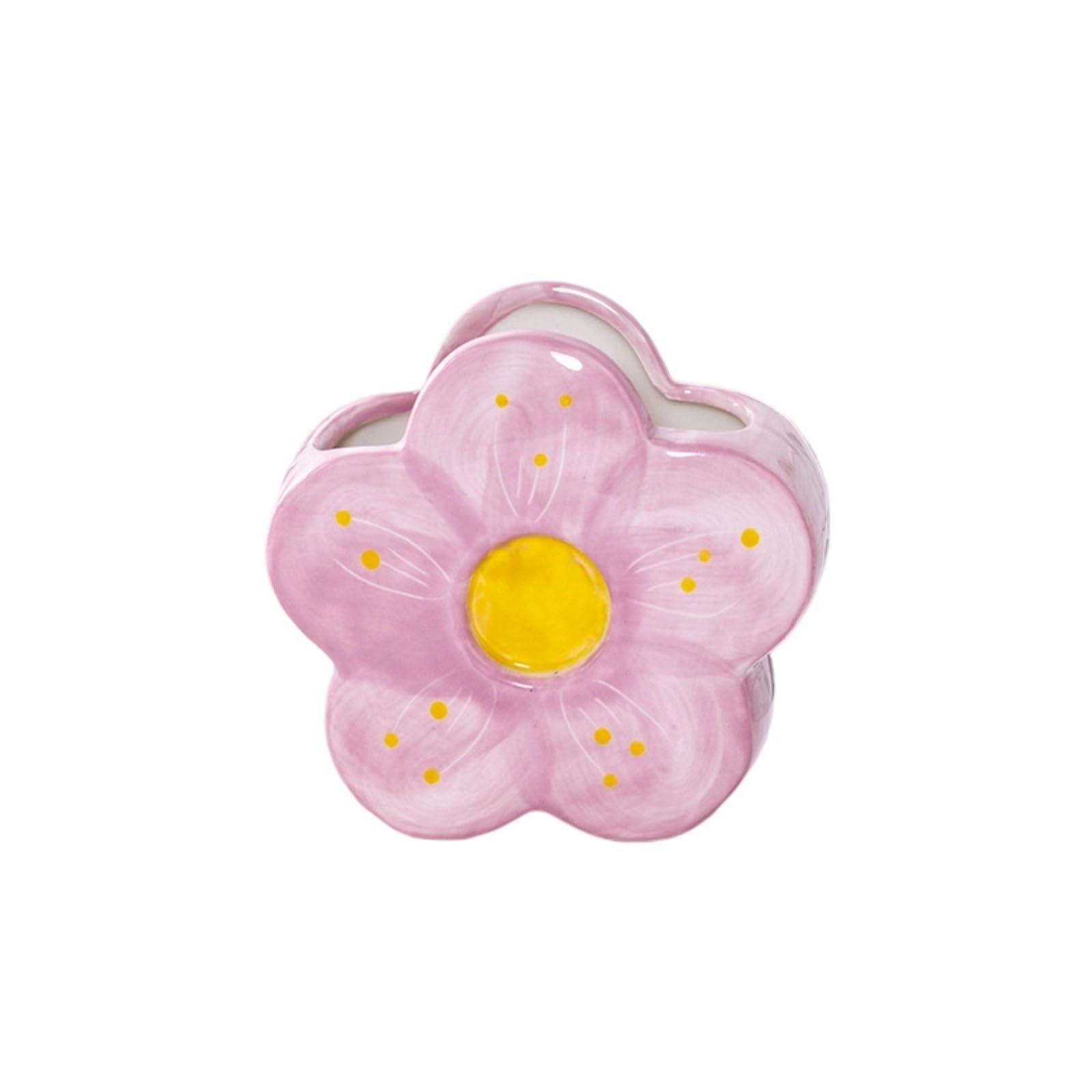 Jazuaiao Florals Ceramic Cup Desktop Organizers for Cosmetics Stationery Kitchen Utensils Home Decoration Flower Desktop Organizers