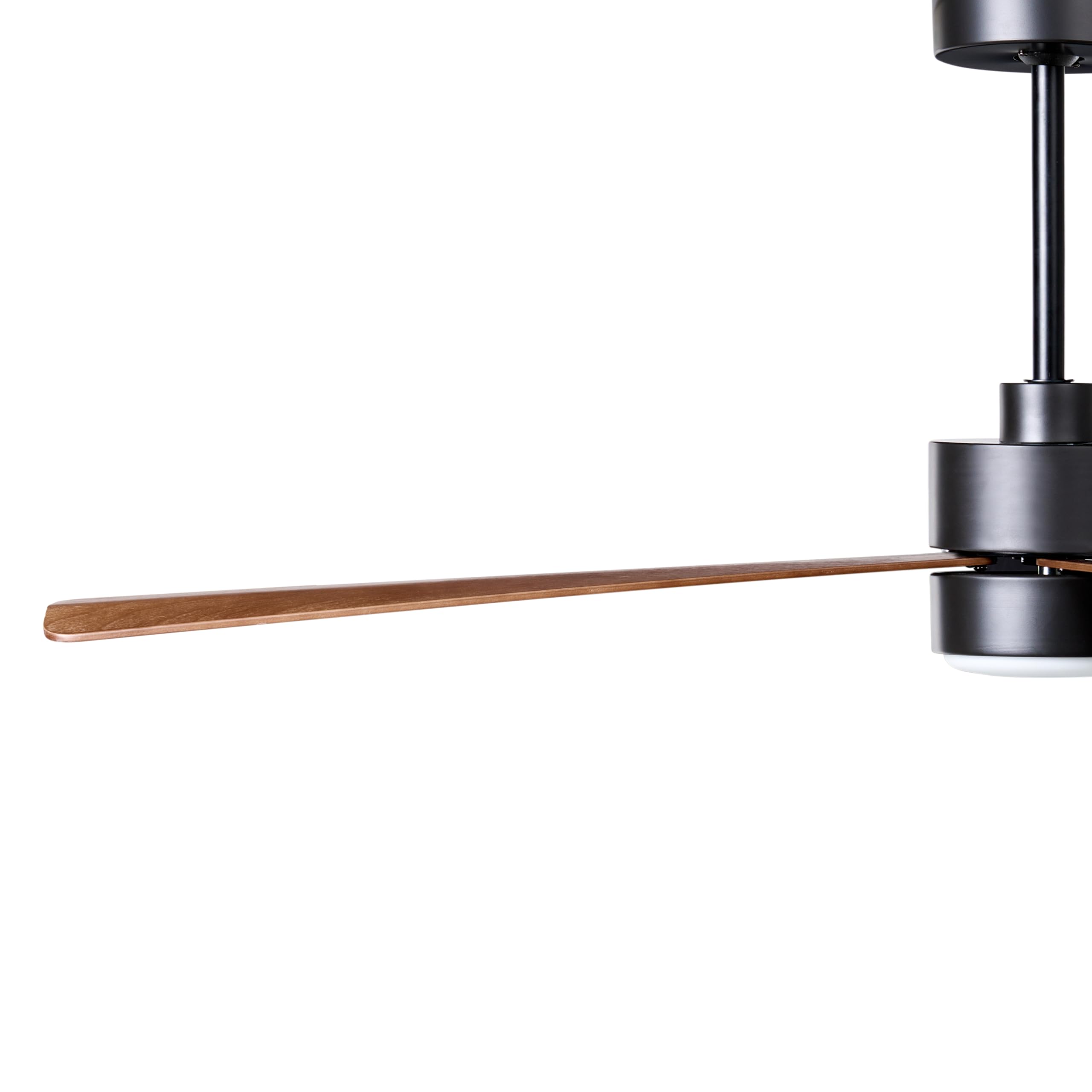 Beliani Ventilador de techo moderno con mando a distancia iluminación LED material sintético marrón Jeremy