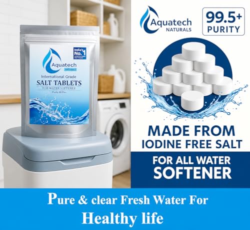 Image of Aquatech Water Softener Salt Tablets 15 kg - India's no.1 Brand | for Biomedical Lab & Domestic Water Softener System | International Softener System Also.