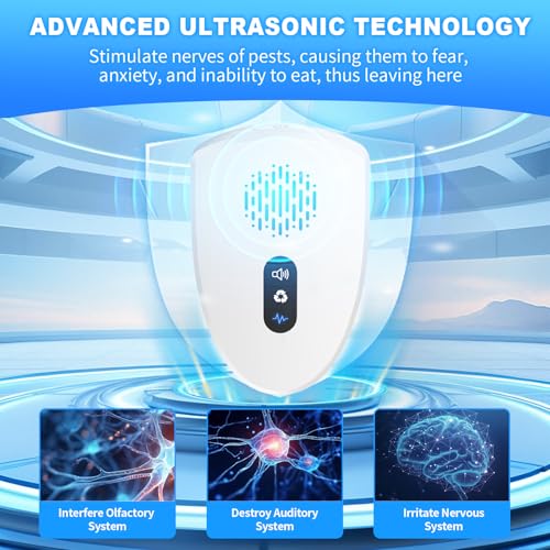 image for CKCOEO 2025 Upgraded Ultrasonic Pest Control, Mouse Repellent Indoor f