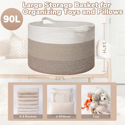 Goodpick-Large-Laundry-Basket-Woven-Basket-for-Blanket-Storage-Dirty-Clothes-Basket-for-Living-Room-Nursery-Bedroom-Rope-Storage-Basket-for-Pillows-Toys-217-x-138-Light-Brown