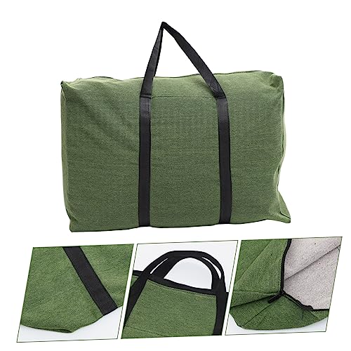 VICASKY Large Olive Green Canvas Duffle Bag Durable Travel Luggage for Home Hotel Weekend Spacious Quilting Storage Bag for Clothes and Blankets Travel Tote2
