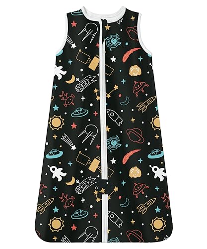 Image of TotAha Space Sleep Sack 0-6-12-24 Months, 0.5 TOG Summer Light Sleeping Sacks, Buttery Soft Sleep Bag with 2-way Safe Zipper