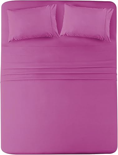 Miniatura 7 de IR Imperial Rooms Juego de sábanas de tamaño matrimonial 4 piezas de sábanas y fundas de almohada de hotel de lujo de microfibra cepillada suave,