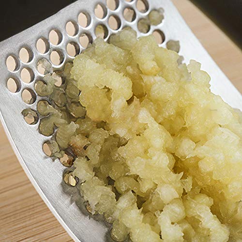 Conjunto de descascador de alho Weite durável de aço inoxidável, espremedor de alho com descascador